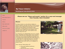 Tablet Screenshot of mypalaceinitiative.org